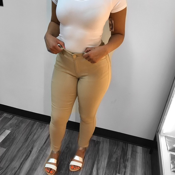 SHOPICANDIES.COM Pants - ‼️ Khaki Nude Hyper Stretch Skinny Leg Jeggings